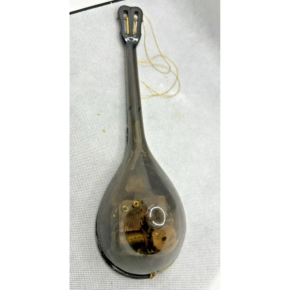 Mandolin Wind-Up Music Box Ornate‎ Floral